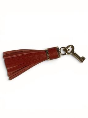 NEW Wolf Designs Watch Box Case Lock Key Red Leather Tassel Gold Keychain